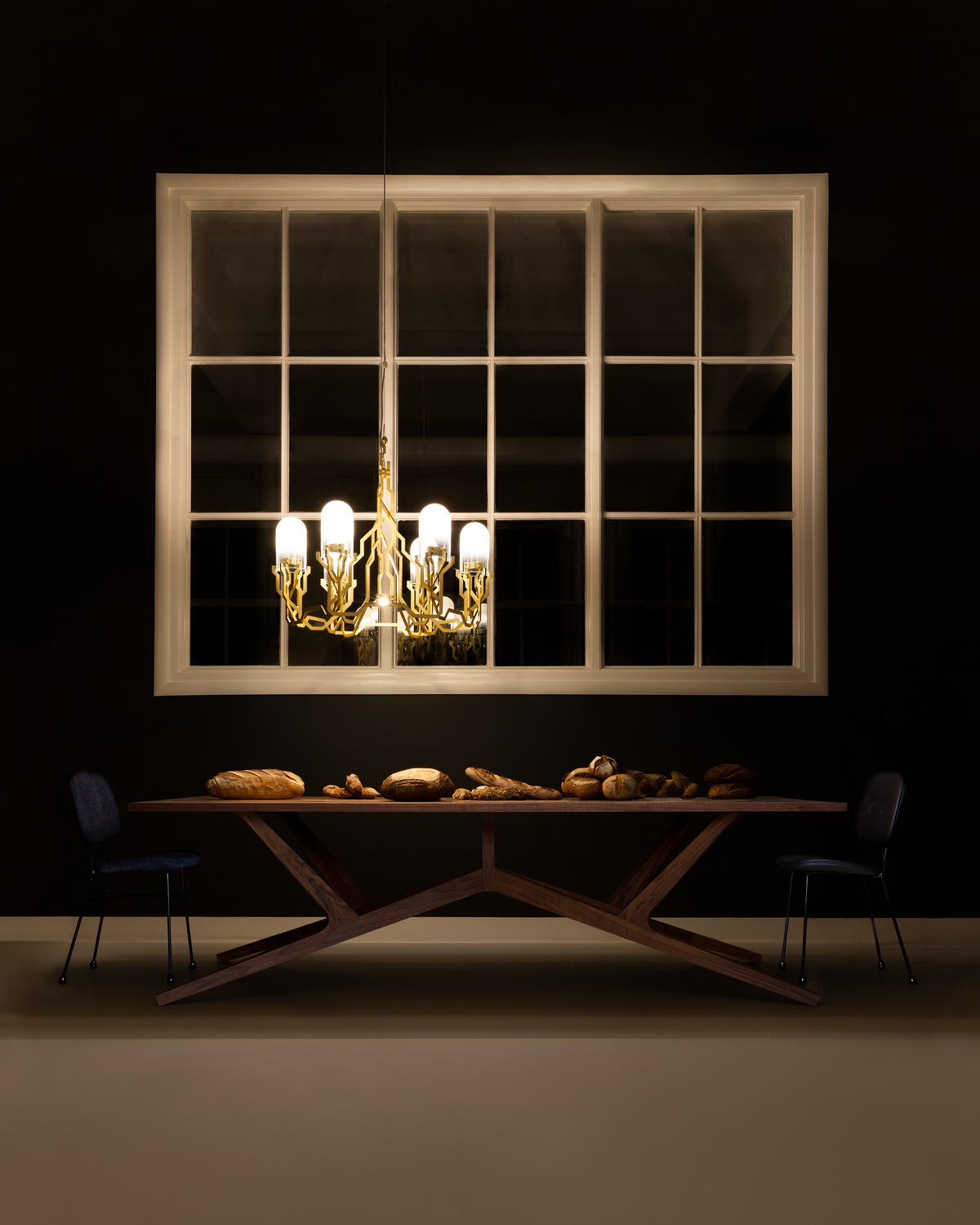 Interior with Liberty Table and Plant Chandelier